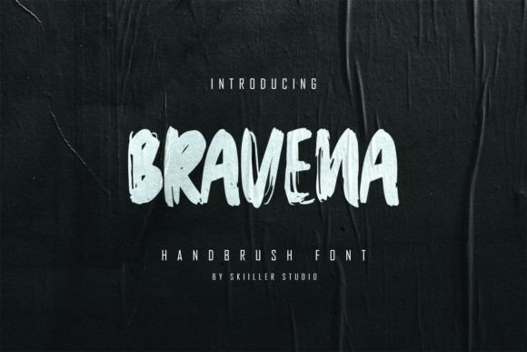 Bravena: A Bold, Brushed Display Font for Digital Branding