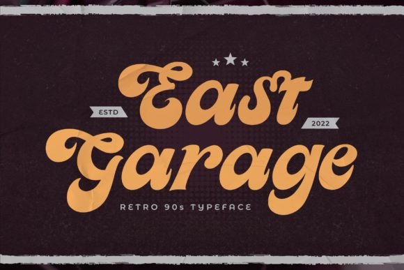 East Garage: A Playful Retro Display Font for Handmade Makers
