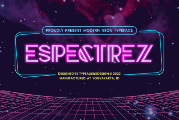 Espectrez: A Neon-Inspired Display Font for Digital Impact