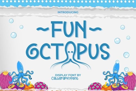 Fun Octopus: A Playful Display Font That Makes Handmade Products Smile
