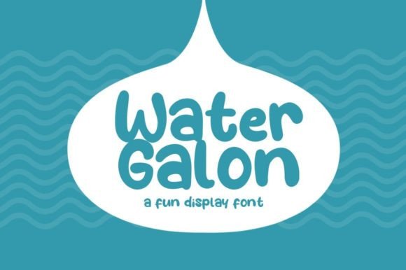 Water Galon Display Font for Playful, Handmade Products