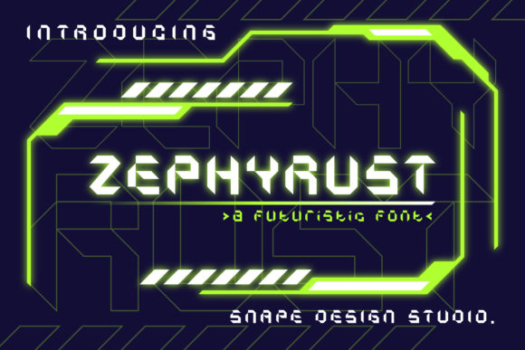 Zephyrust: A Futuristic Display Font That Cuts Through the Feed
